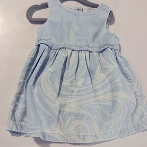 GAP 2T denim patterned dress
